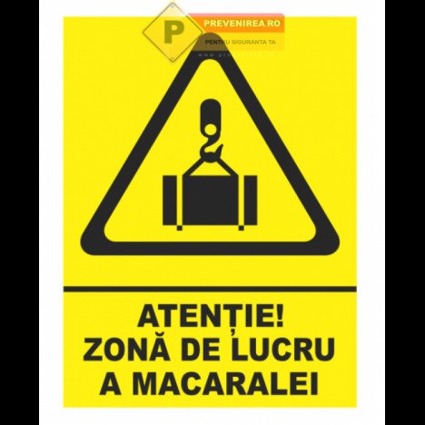 Indicatoare pentru zone a macaralei